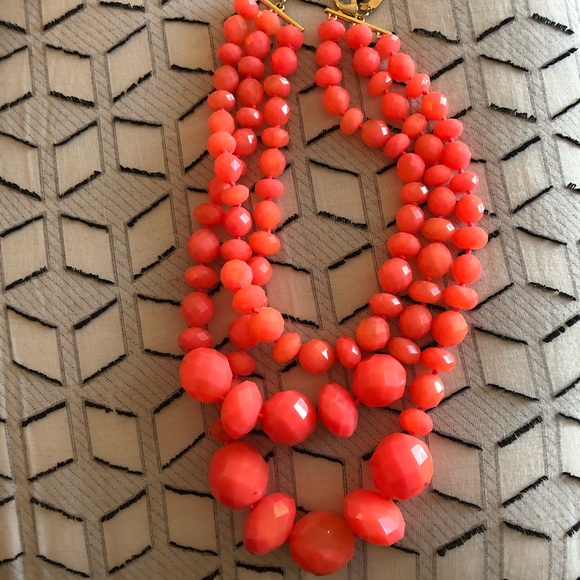 Kate Spade Give it a Swirl Multi strand pink coral statement necklace - Picture 3 of 5